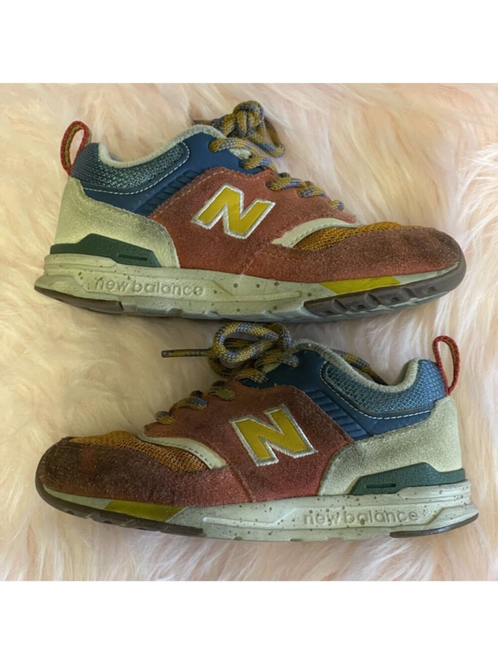 New Balance 997H Cordura Vintage Orange Suede & Mesh Sneakers 10 Multi-Color - Picture 4 of 8